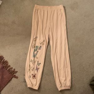Super cute, beige, butterfly pants